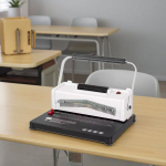 A4 Electric Automatic Single Coil Binding Machine Manual Power Plastic Book Coil Threading Device