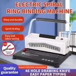 A4 Electric Automatic Single Coil Binding Machine Manual Power Plastic Book Coil Threading Device