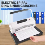 A4 Electric Automatic Single Coil Binding Machine Manual Power Plastic Book Coil Threading Device