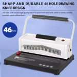 A4 Electric Automatic Single Coil Binding Machine Manual Power Plastic Book Coil Threading Device