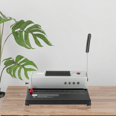 Electrical 4:1 Plastic Spiral Coil Book Binding Machine 4-hole Coil Binder Metal Spiral Wire Notebook Binding Machine