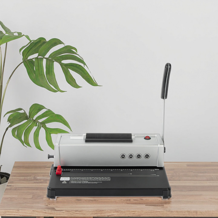 Electrical 4:1 Plastic Spiral Coil Book Binding Machine 4-hole Coil Binder Metal Spiral Wire Notebook Binding Machine