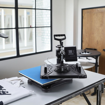 Multifunctional 5-in-1 Automatic Electric Heat Press Machine New Condition Flatbed Printer T-shirt Plate Home Use Printing Shops