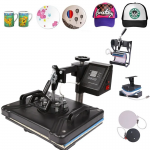 Multifunctional 5-in-1 Automatic Electric Heat Press Machine New Condition Flatbed Printer T-shirt Plate Home Use Printing Shops