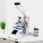 3-in-1 Automatic and Manual Mini Heat Press Machine 220V for Sublimation Transfer on Plate Cap Hat Label Print