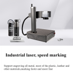 20W Desktop Fiber Laser 360 Rotation Marking Machine Metal Plastic Engraving Machine Small Automatic Engraving Machine