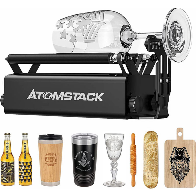 ENJOYBONG R3 Pro 360° Roller Device for Laser Engraving Air Cooling System for Plywood Paper Leather Home & Restaurant Use